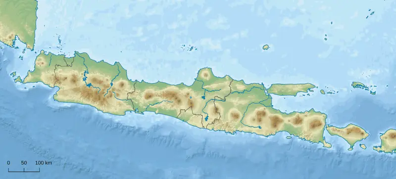 Map: Indonesia Java Relief Location Map