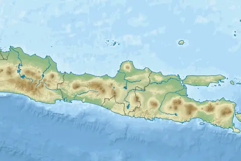 Map: Indonesia Java Relief Location Map