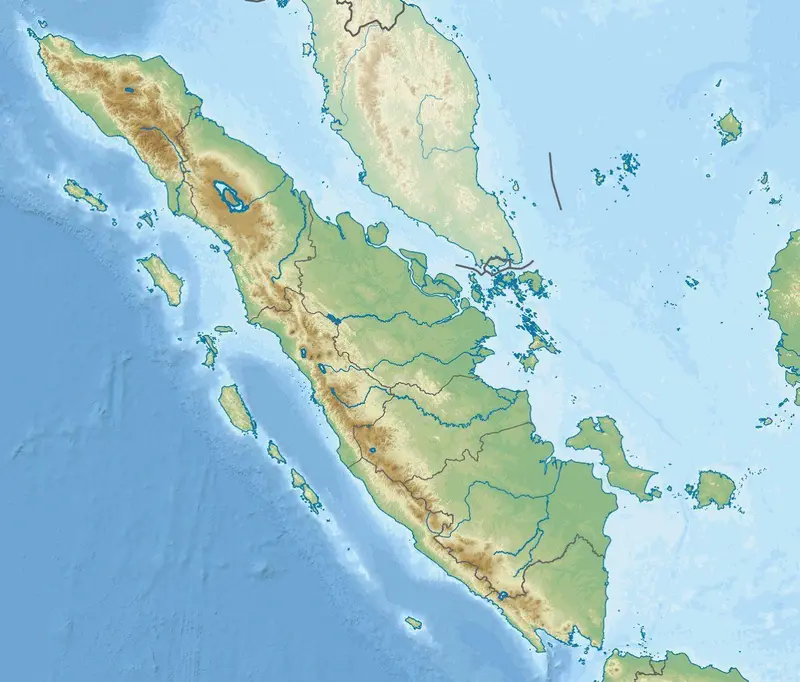 Map: Indonesia Sumatra Relief Location Map