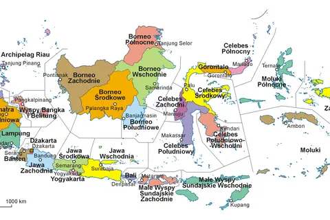 Map: Indonezja Mapa Administracjyjna