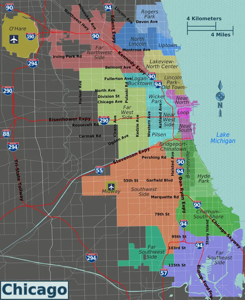 Map: Integrated Chicago Districts Map