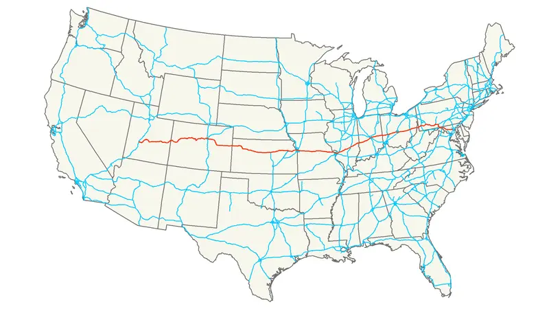 Map: Interstate 70 Map