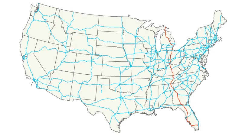 Map: Interstate 75 Map