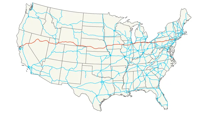 Map: Interstate 80 Map