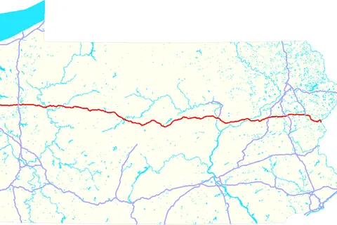 Map: Interstate 80 Pa Map