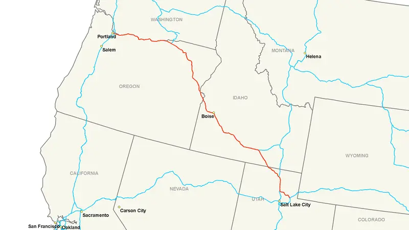 Map: Interstate 84 W Map