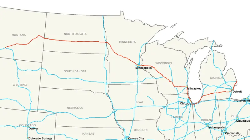 Map: Interstate 94 Map