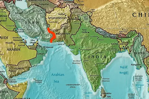 Map: Iran Pakistan India Map