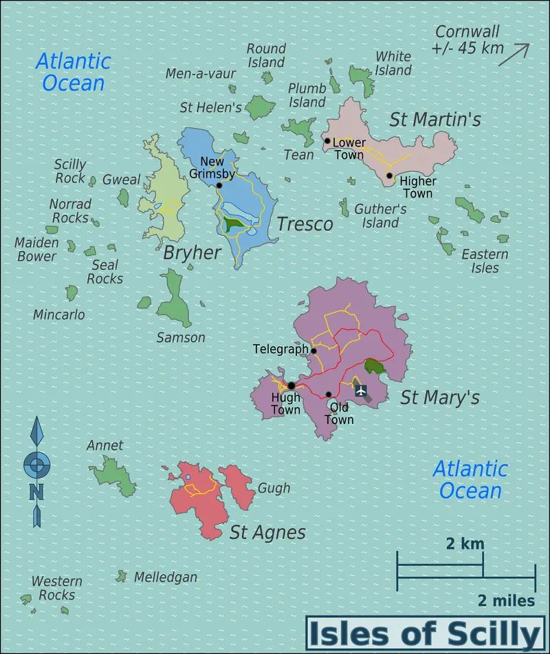 Map: Isles of Scilly Map