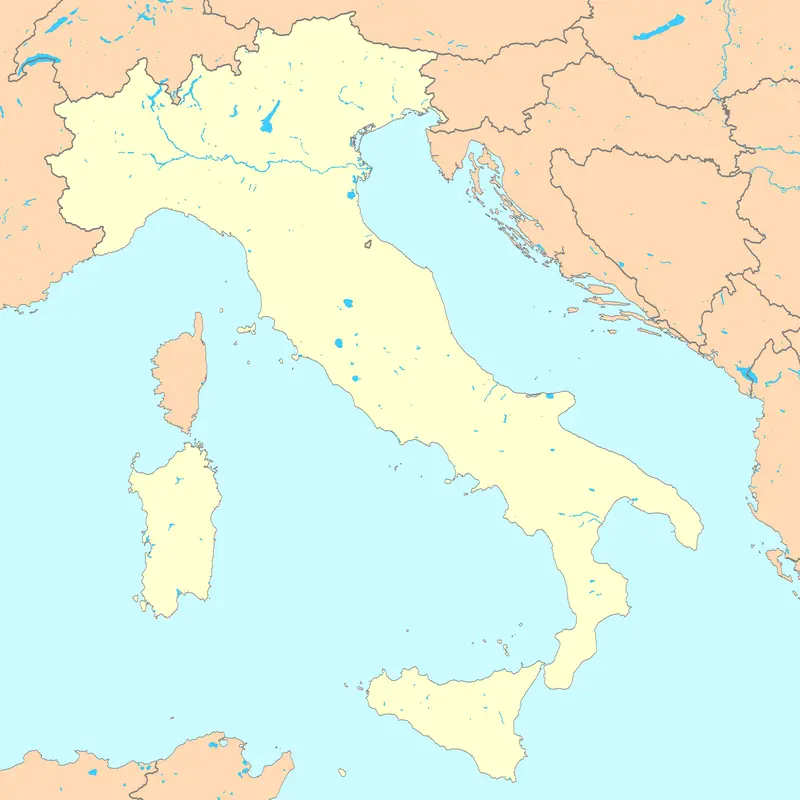 Map: Italy Map Blank