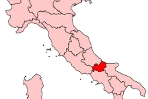 Map: Italy Regions Molise Map