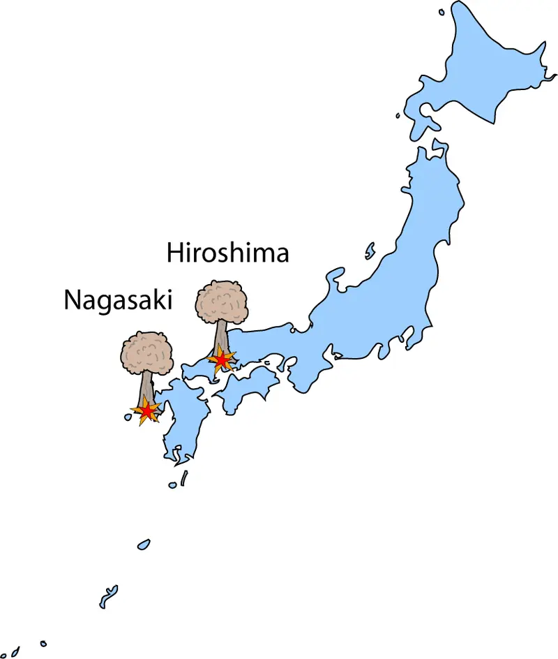 Map: Japan Map Hiroshima Nagasaki