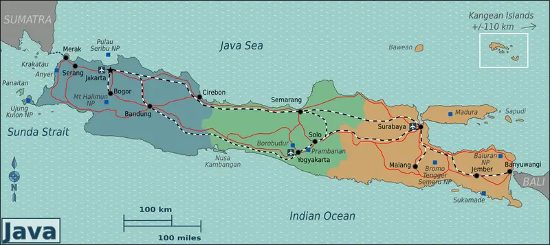Map: Java Region Map