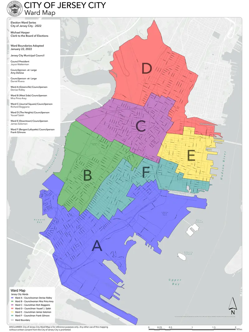 Map: Jersey City Ward Map