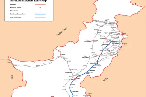 Map: Karakoram Express Route Map