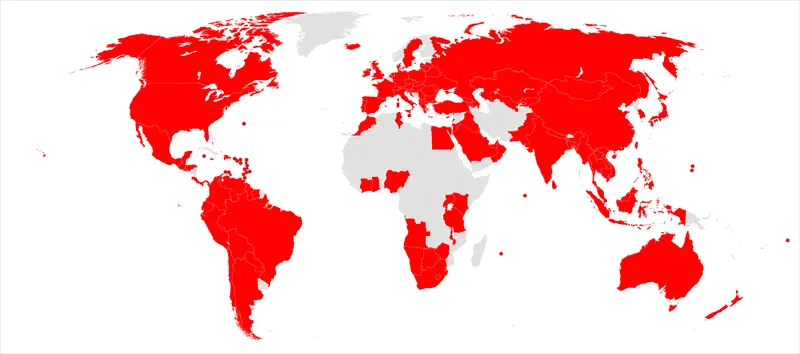 Map: Kentucky Fried Chicken World Map