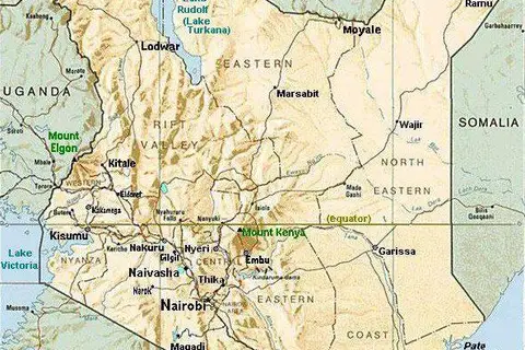 Map: Kenyareliefmaptowns
