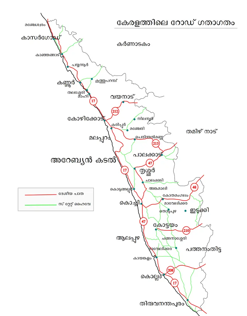 Map: Keralaroad Map