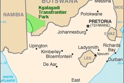 Map: Kgalagadi Transfrontier Park Map