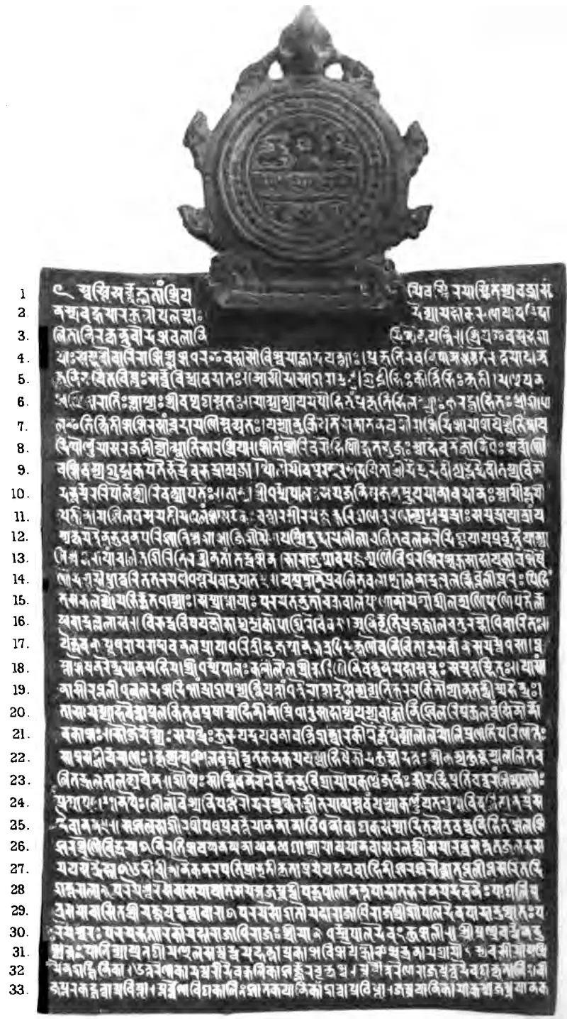 Map: Khalimpur Inscription of Dharmapala Part 1