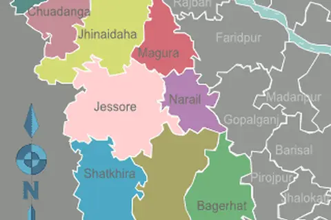 Map: Khulna Division Districts Map