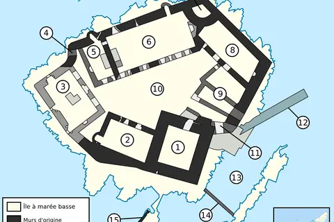 Map: Kisimul Castle Map Labelledfr