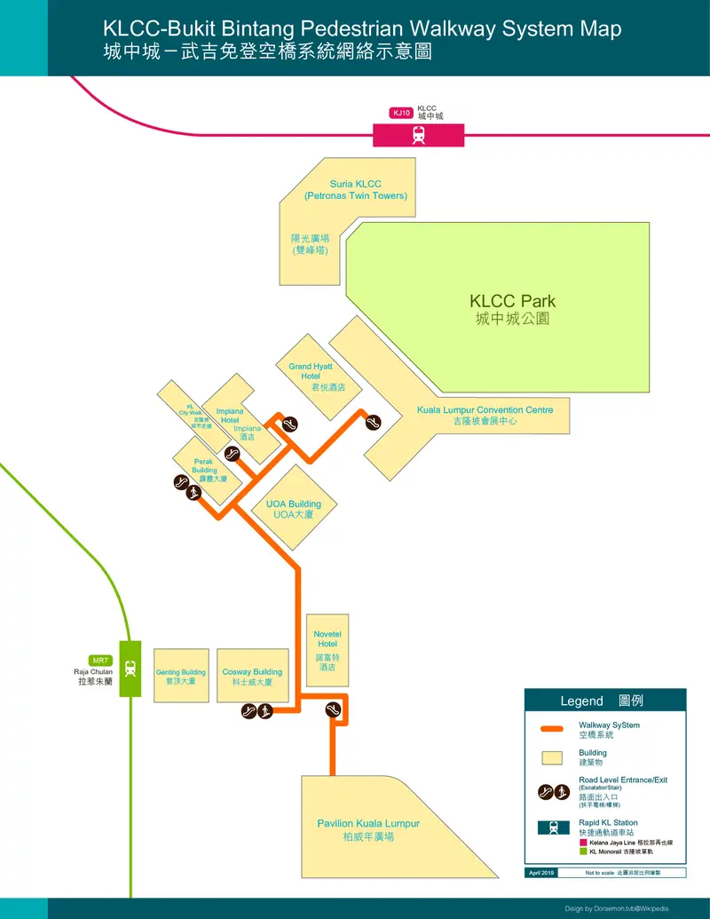 Map: Klccbukit Bintang Walkway Map