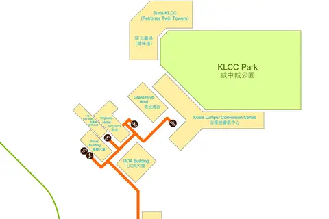 Map: Klccbukit Bintang Walkway Map