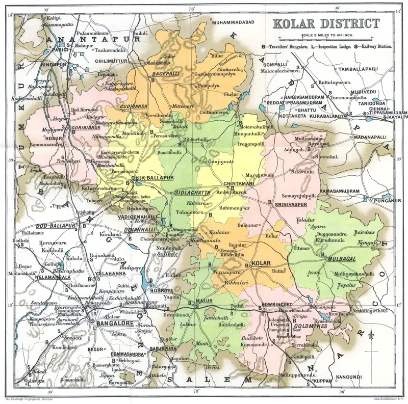 Map: Kolar Gazetteer Map 1897