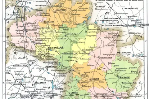 Map: Kolar Gazetteer Map 1897
