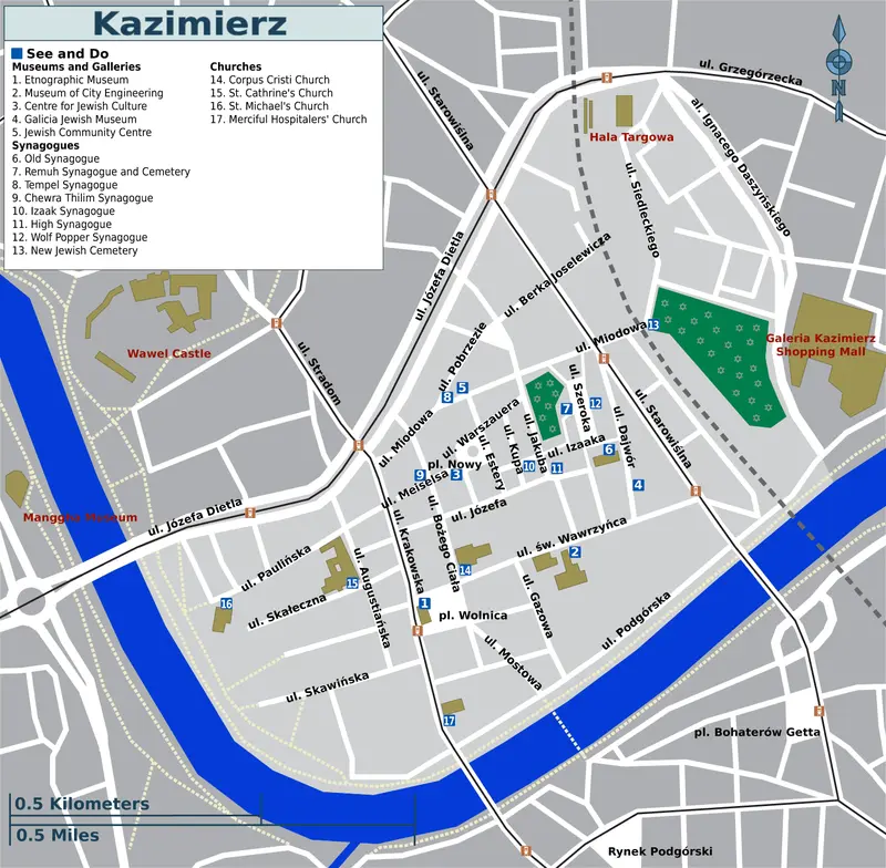 Map: Krakow Kazimierz Map