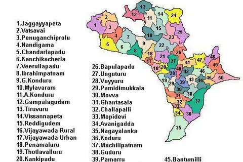 Map: Krishna District Mandal Map
