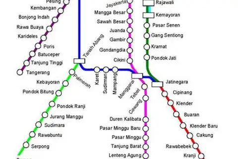 Map: Krl Commuter Line Map 2007