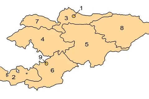 Map: Kyrgyzstan Provinces Map