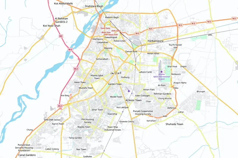 Map: Lahore Map