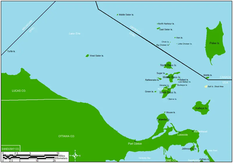 Map: Lake Erie Islands Map