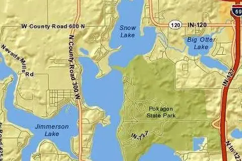 Map: Lake James Map from Usgs