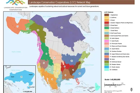 Map: Landscape scale conservation regions in North America
