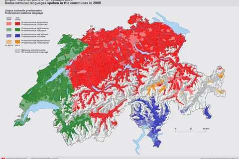 Map: Languages of Switzerland