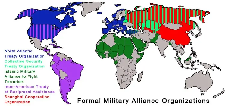 Map: Largest Military Alliance Organizations