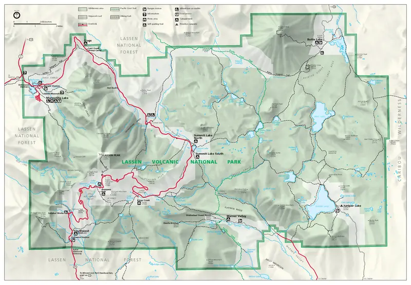 Map: Lassen Volcanic National Park Map 200607