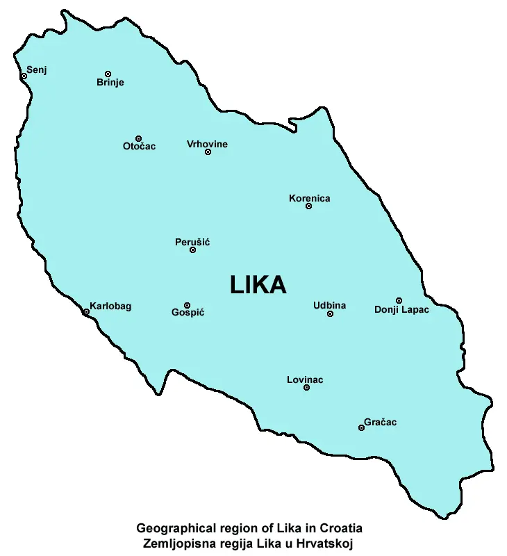 Map: Lika Region Map