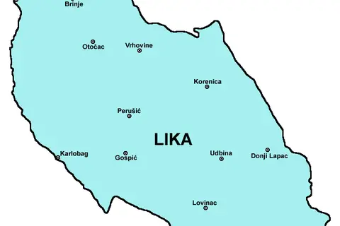 Map: Lika Region Map
