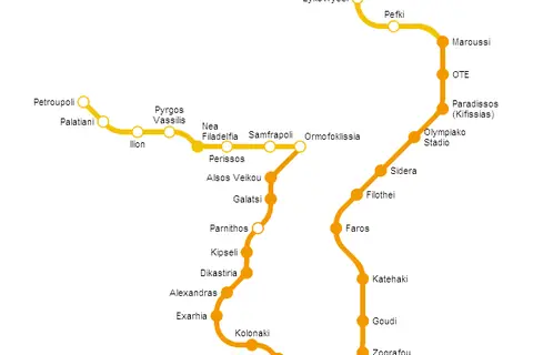 Map: Line 4 Map Athens Metro