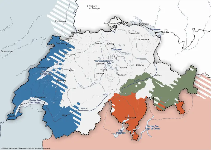 Map: Linguistic Map of Switzerland