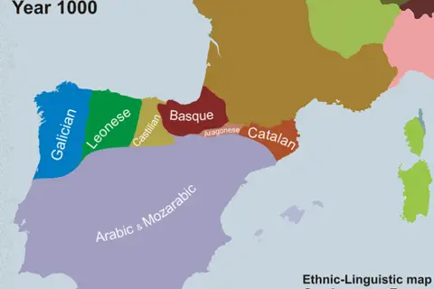 Map: Linguistic Map Southwestern Europeen