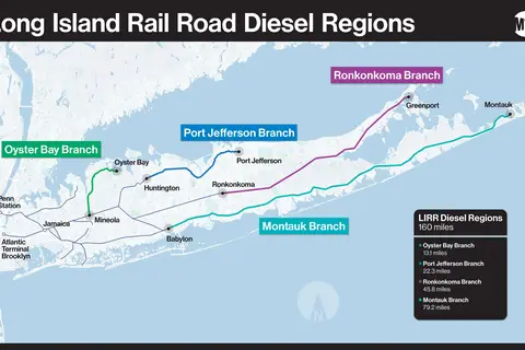 Map: Lirr Diesel Regions Map