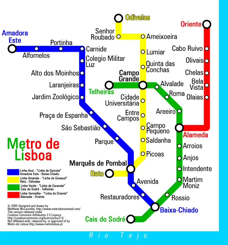 Map: Lisboametro Map