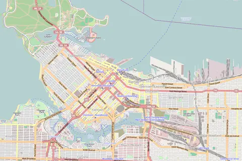 Map: Location Map Canada Vancouver Downtown