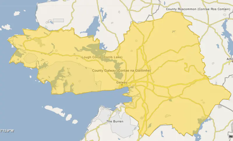 Map: Location Map Ireland County Galway